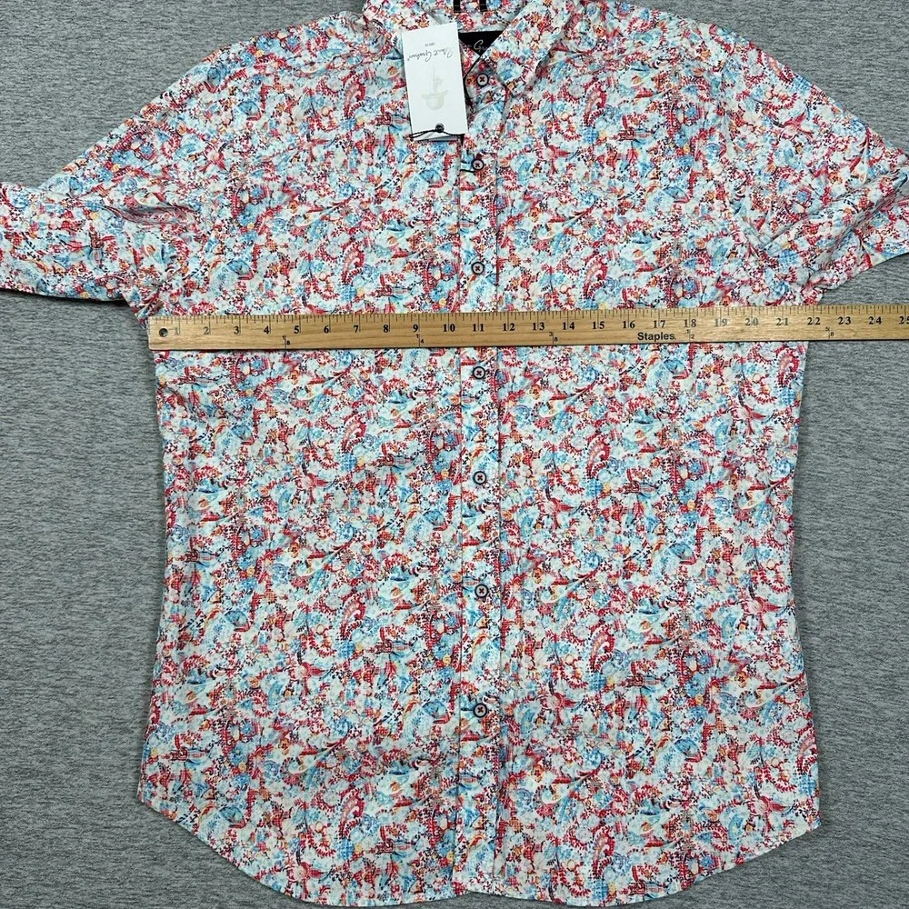 Robert Graham Shirt Mens Large Tailored Kamari Colorful Paisley Long Sleeve NEW
